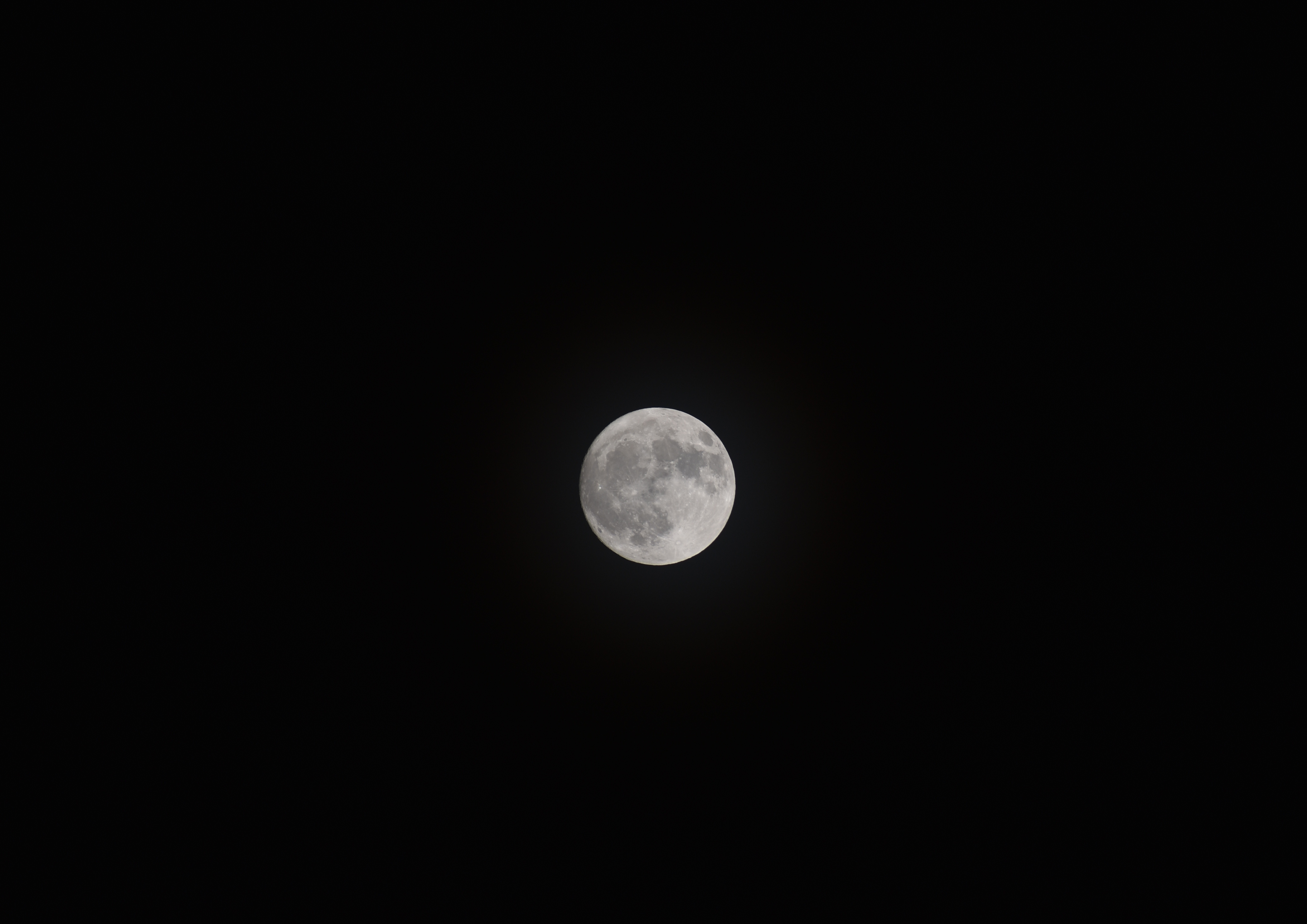 Full moon in the night sky